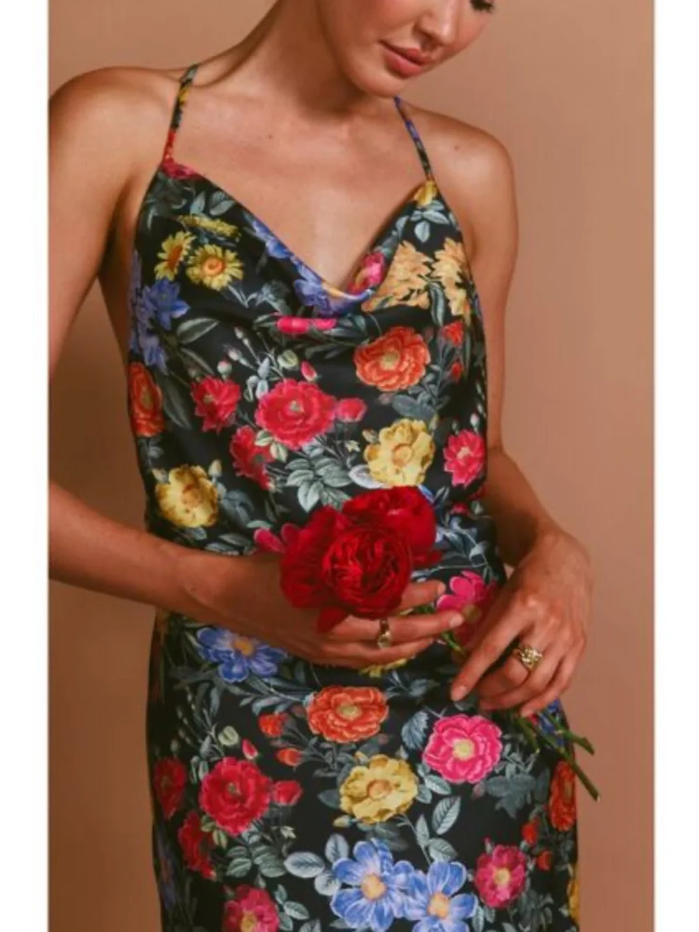 Show Me Your Mumu Hailey Slip Dress Charm Peony Print - Size Medium - Picture 6 of 6
